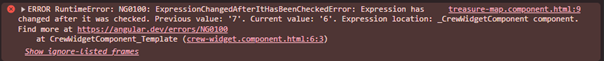 Angular throws ExpressionChangedAfterItHasBeenCheckedError when a binding changes without notifying change detection