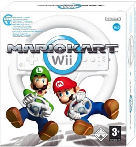 mario kart - with wheel - nintendo wii