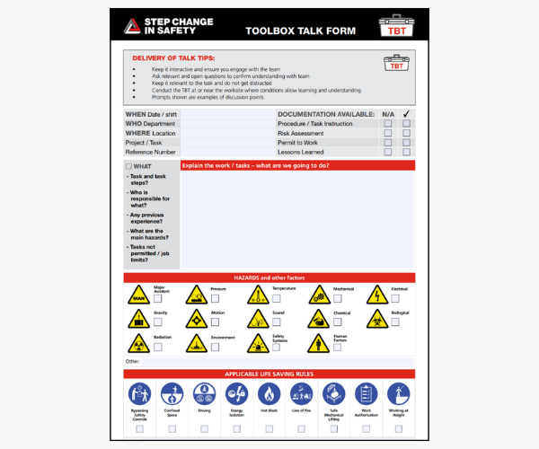 SWE - Toolbox Talk Form
