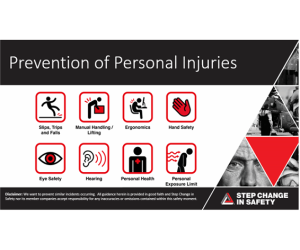Prevention of Personal Injuries Safety Moment Pack