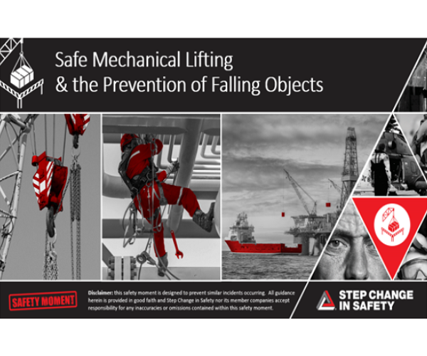 Safe Mechanical Lifting the Prevention of Falling Objects