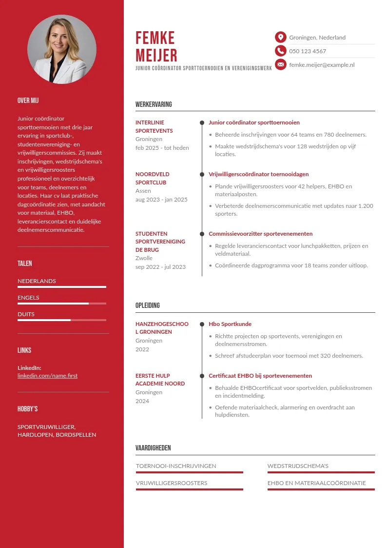 Sporttoernooi en verenigingswerk