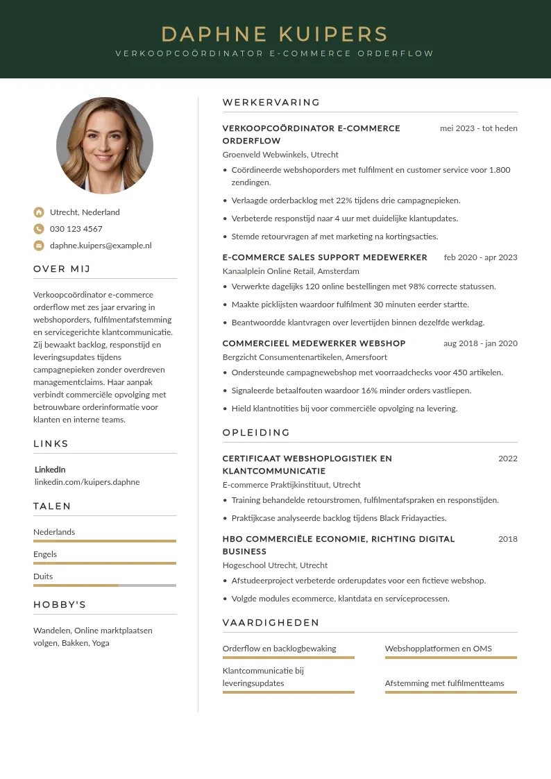 E-commerce orderflow