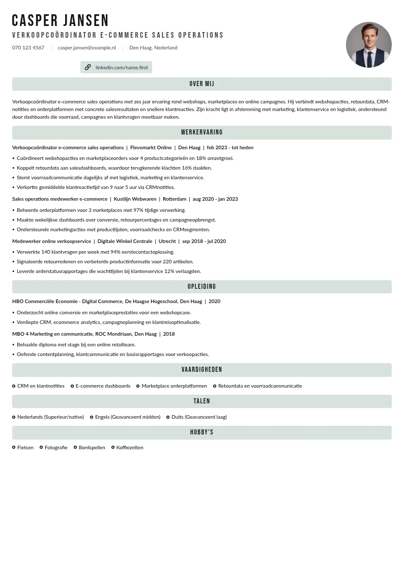 E-commerce sales operations