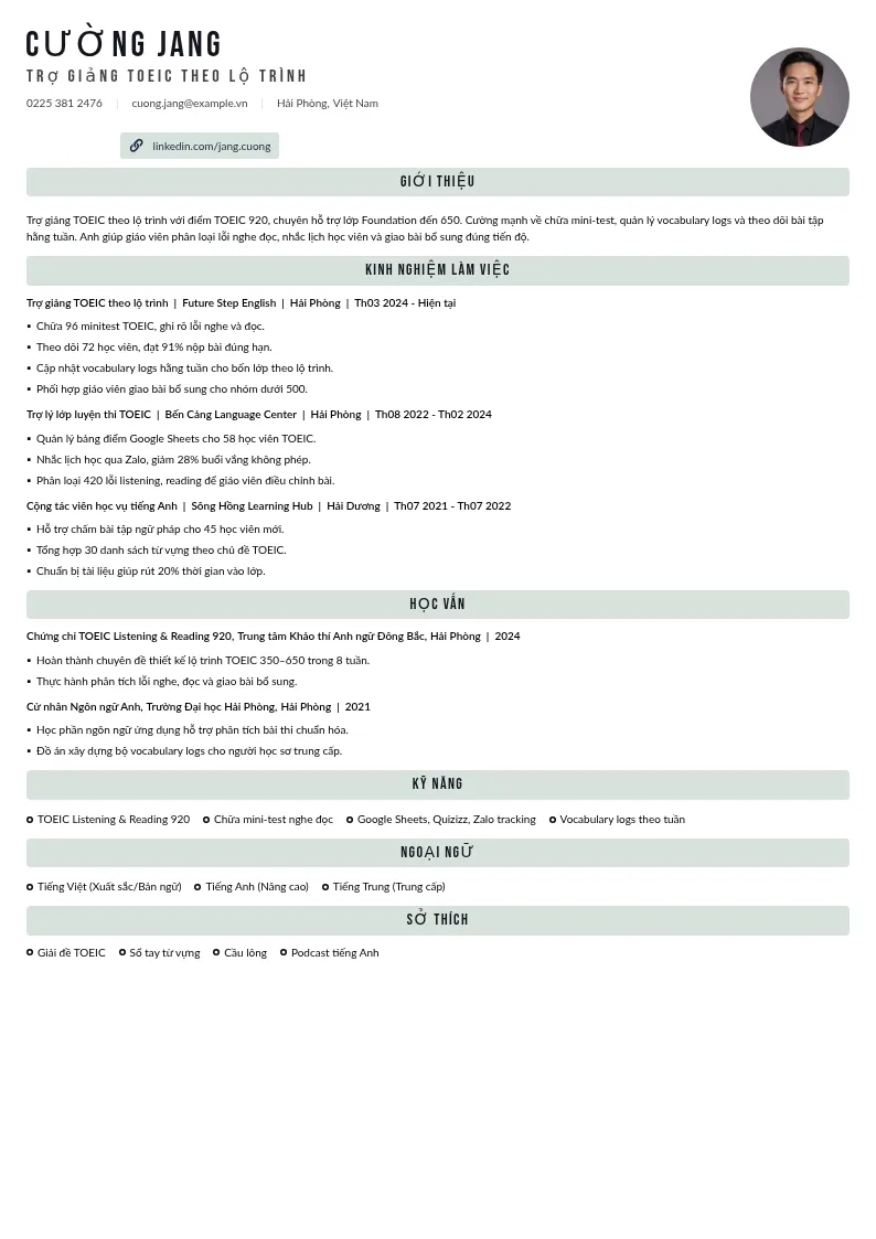 Lớp TOEIC theo lộ trình