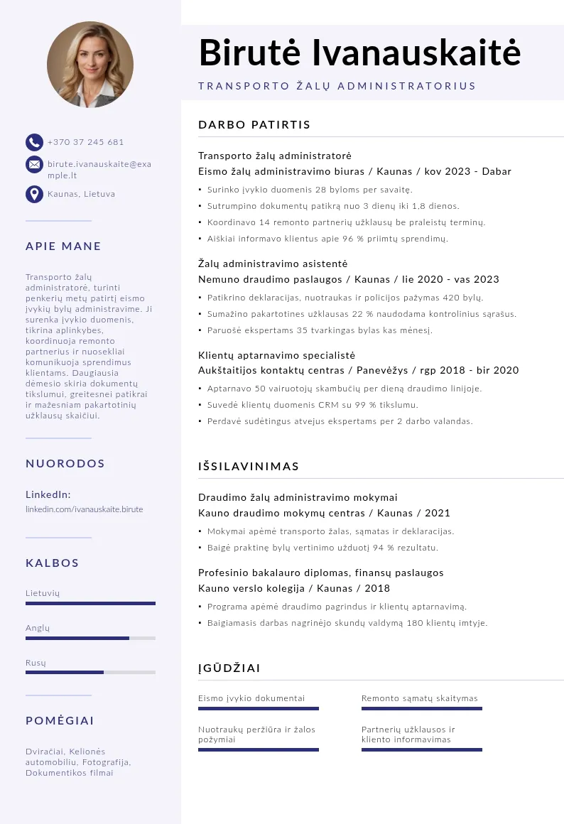 Transporto žalų administratorius