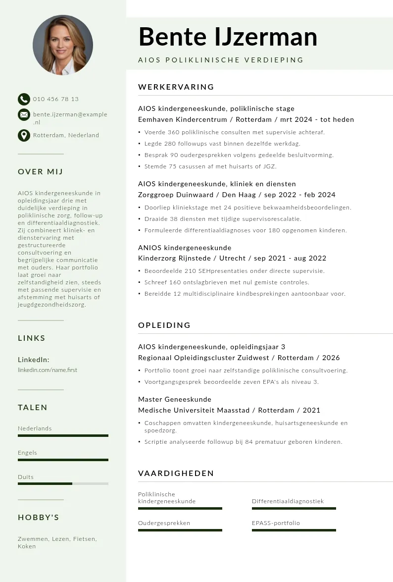 AIOS poliklinische verdieping