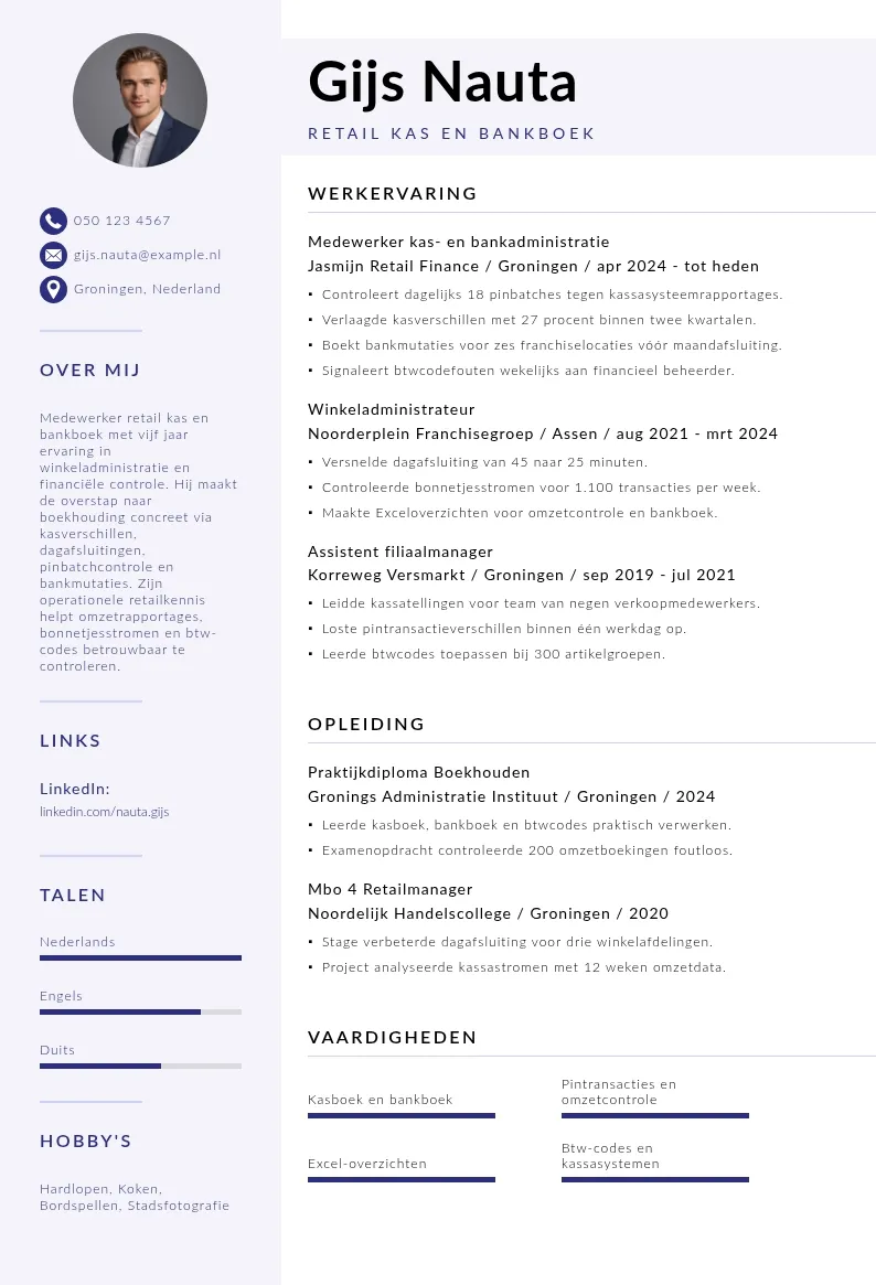 Retail kas en bankboek