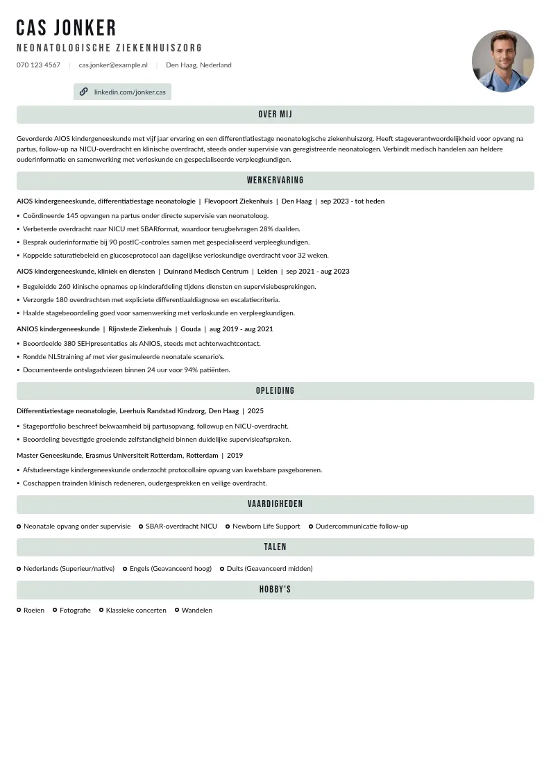 Neonatologische ziekenhuiszorg