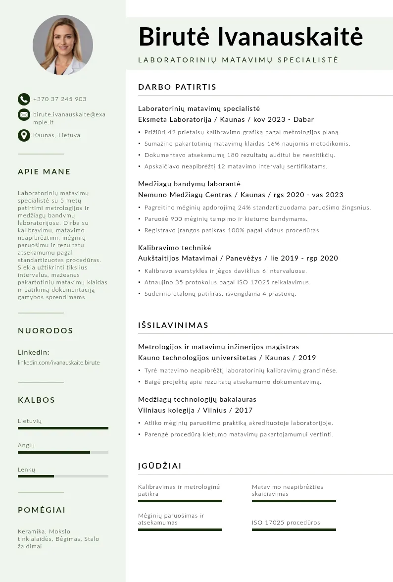 Laboratorinių matavimų tikslumas