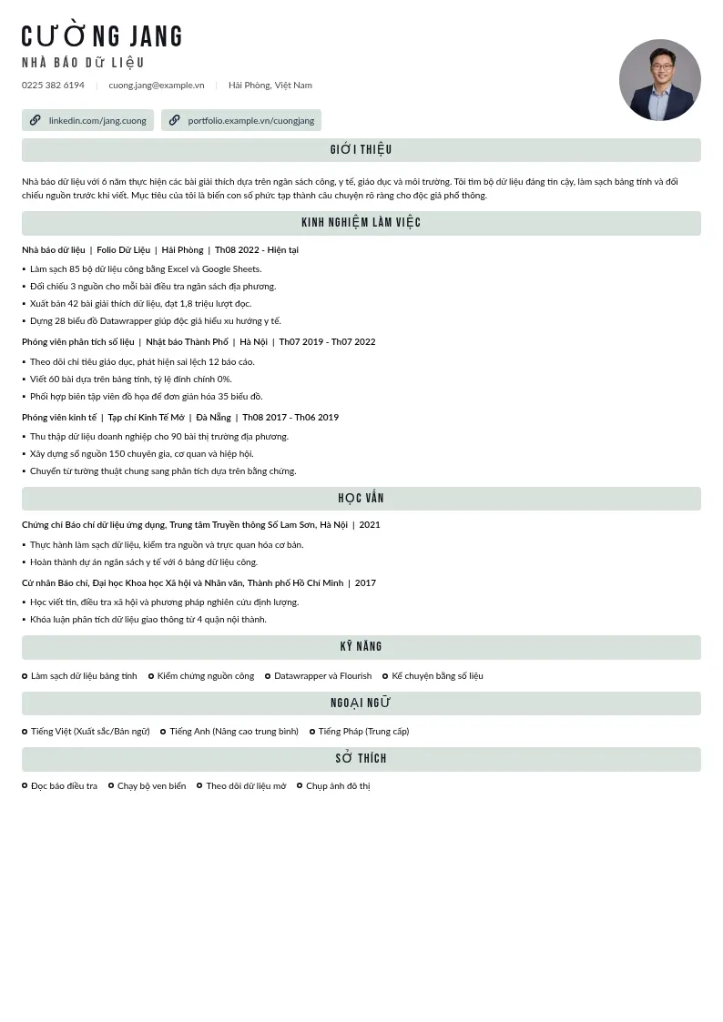 CV báo chí dữ liệu