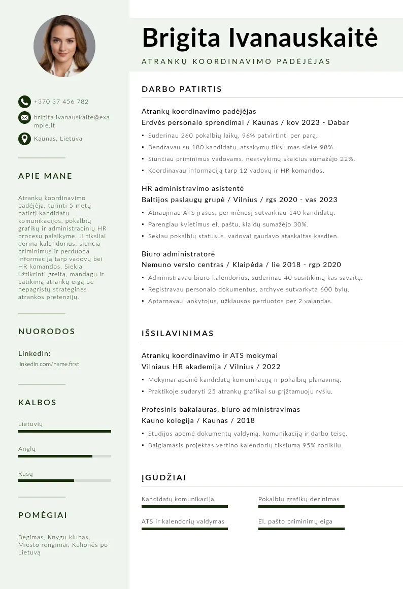 Atrankų koordinavimas