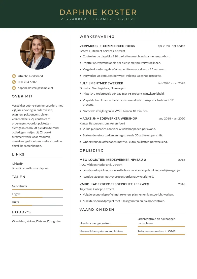 E-commerce magazijnorders