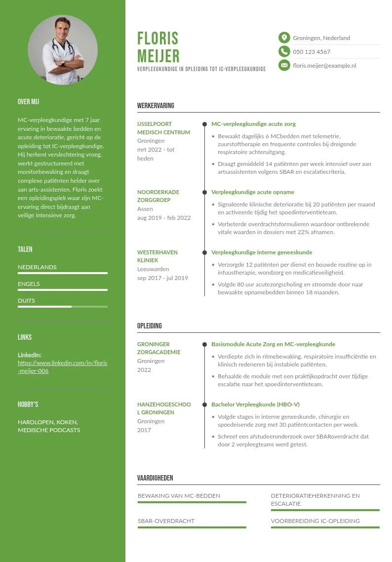 MC-overstap naar IC-opleiding