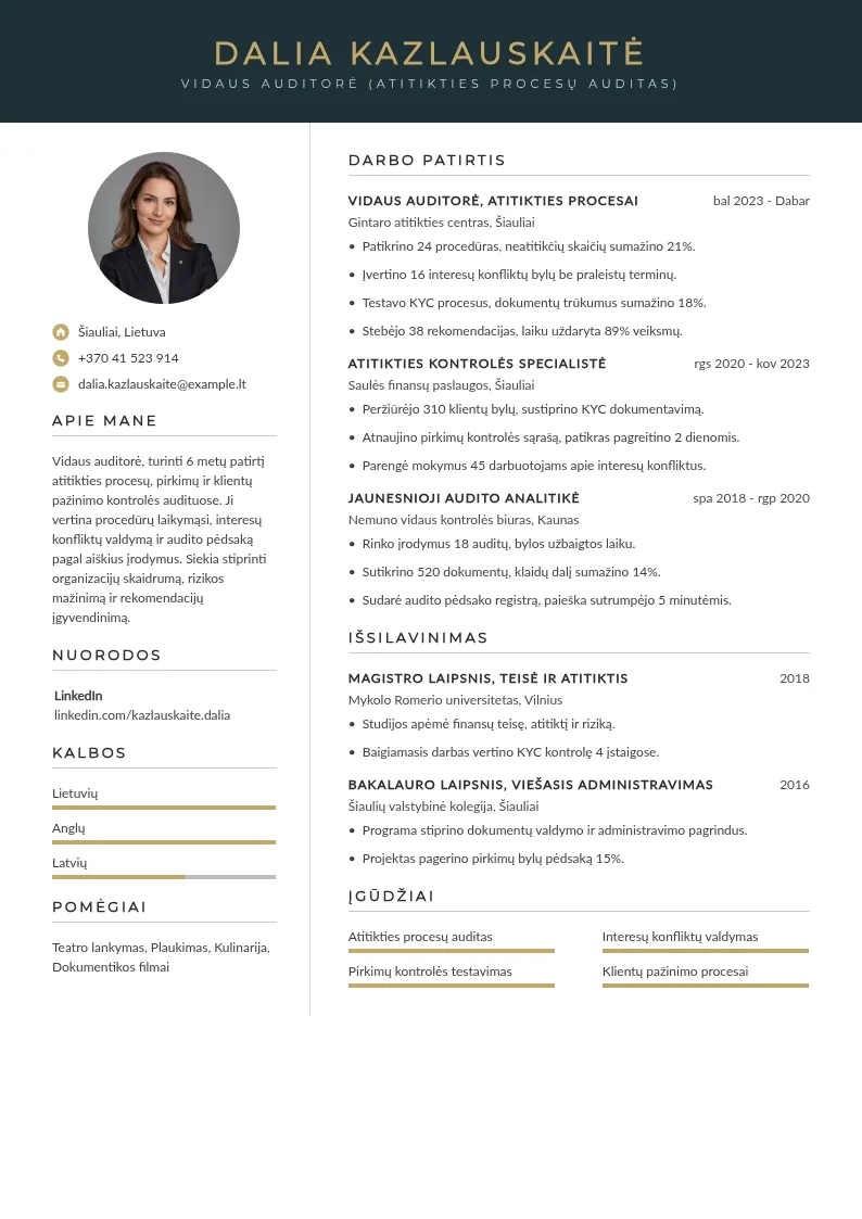Atitikties procesų auditas