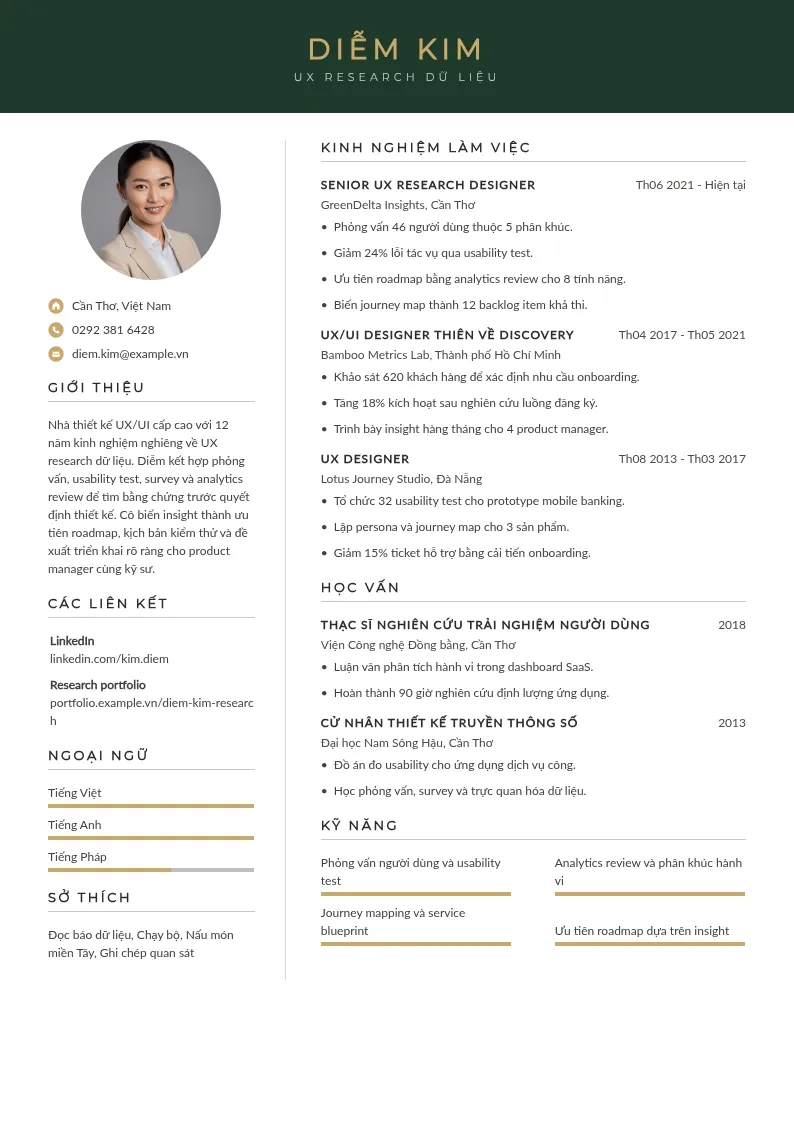 UX research dữ liệu