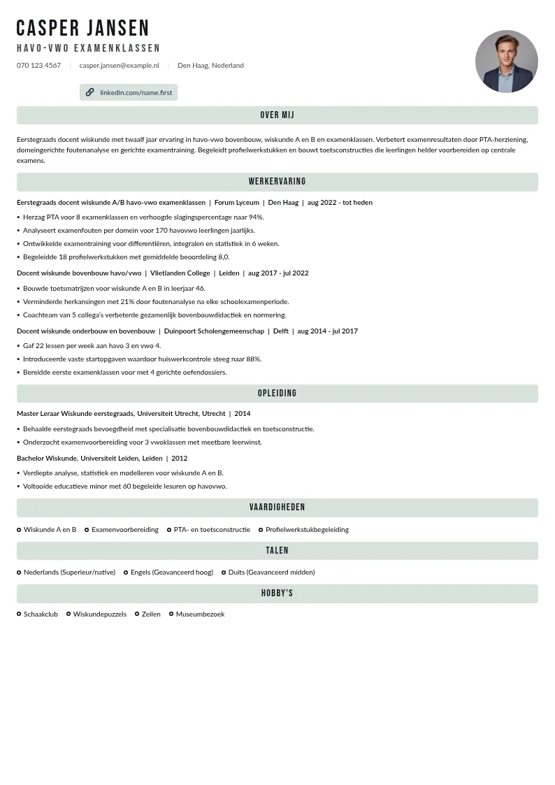 Havo-vwo examenklassen