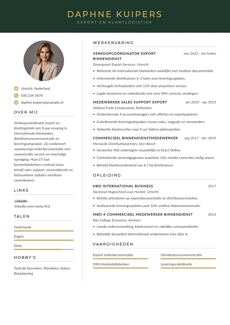 Export en klantlogistiek