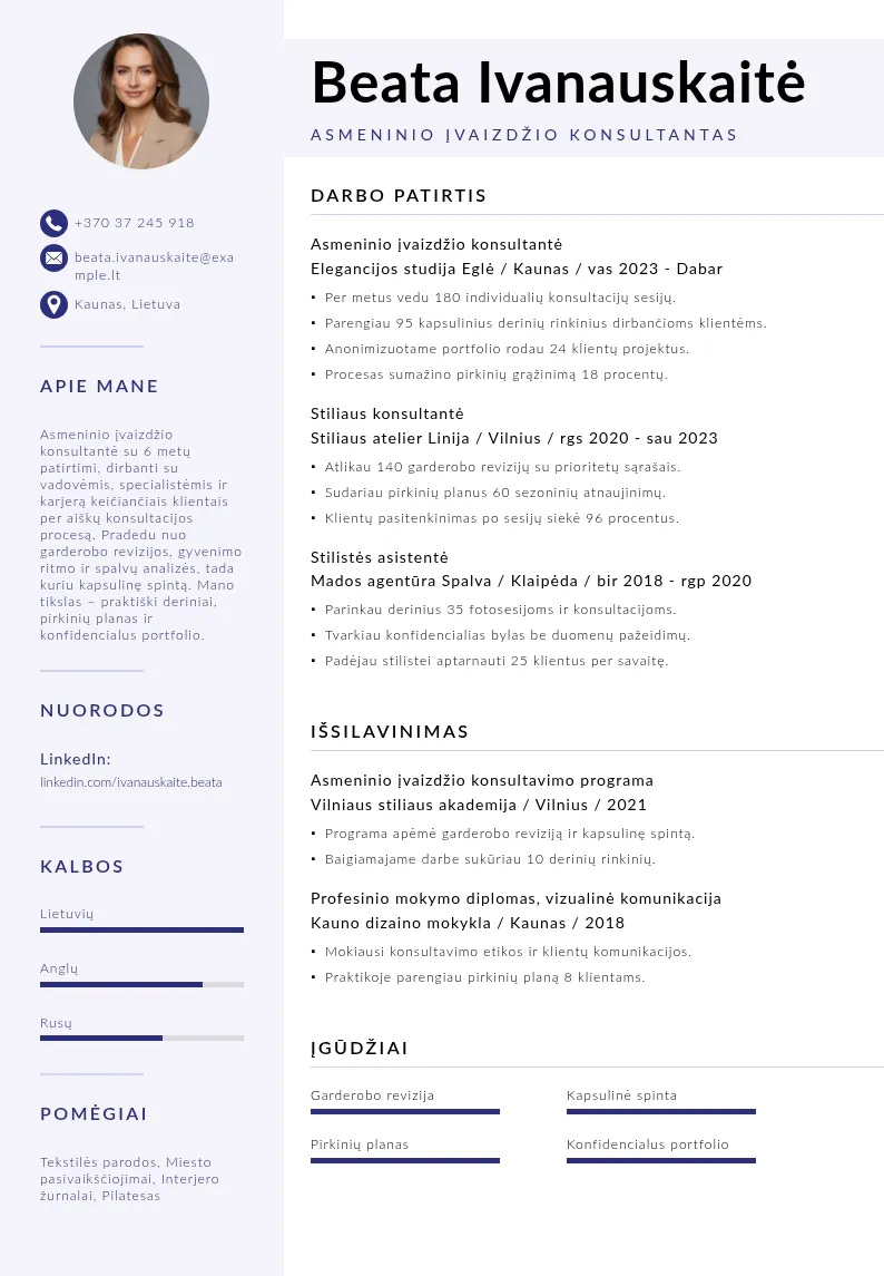 Asmeninio įvaizdžio konsultantas