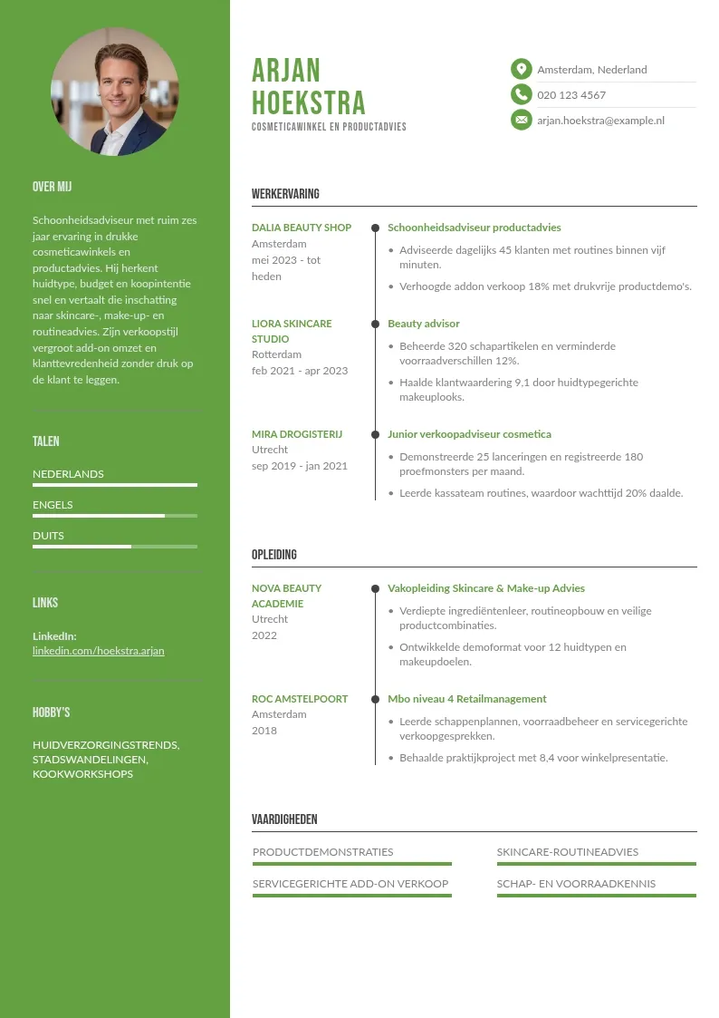Cosmeticawinkel en productadvies