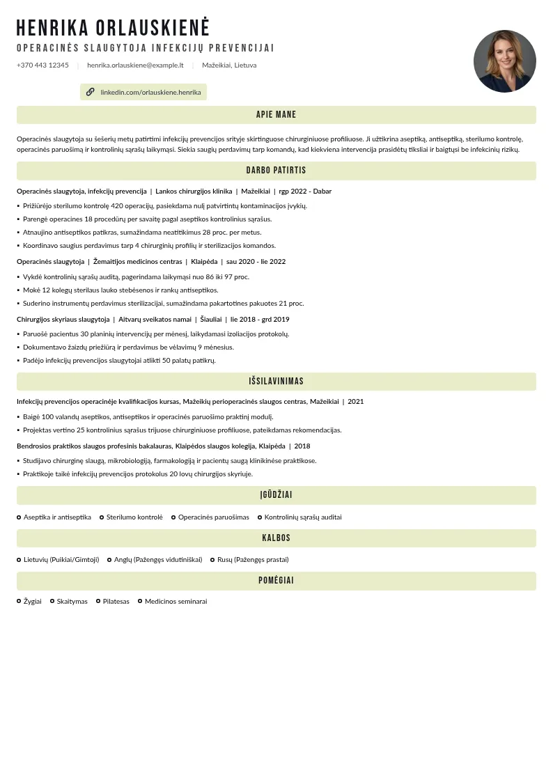 Infekcijų prevencijos akcentas