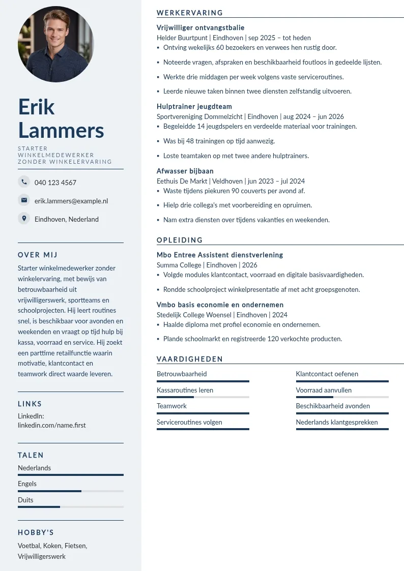 Starter zonder winkelervaring