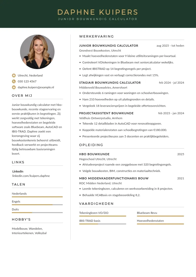 Junior bouwkundig calculator