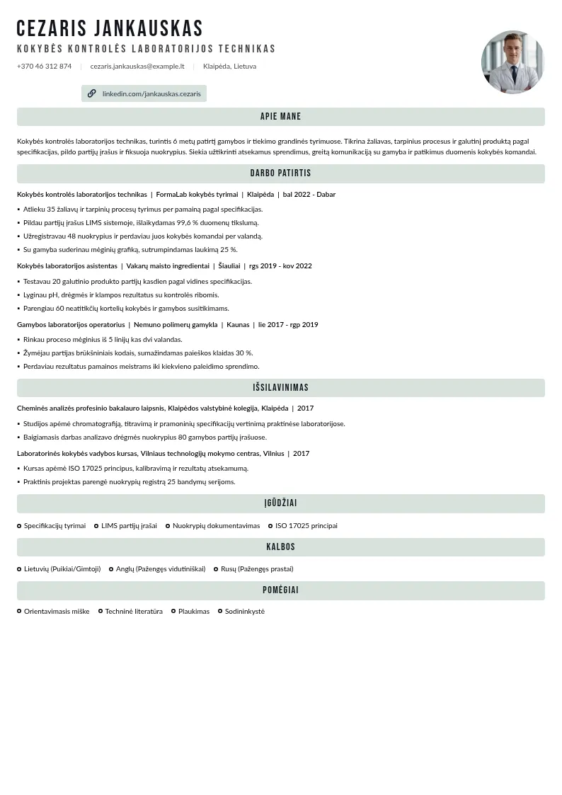 Kokybės kontrolės laboratorija