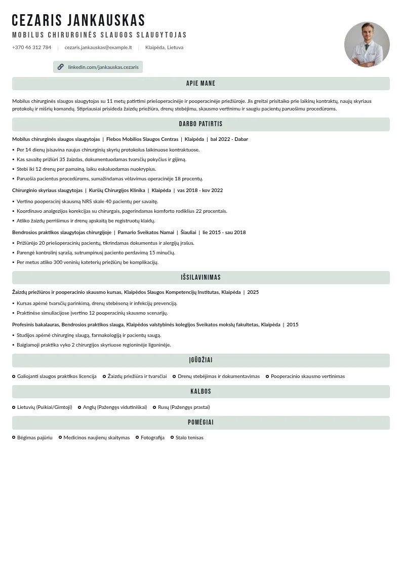 Chirurginės slaugos mobilumas