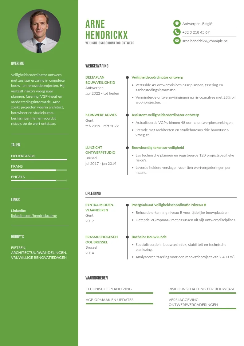 Coördinatie in ontwerpfase