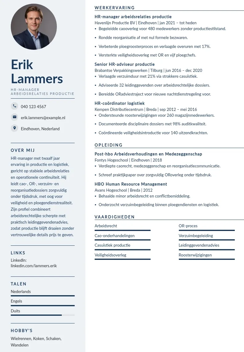 Arbeidsrelaties in productie