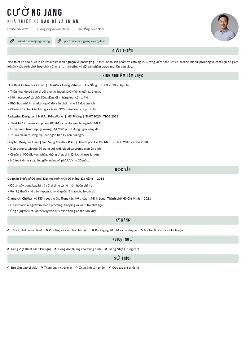 CV bao bì và in ấn