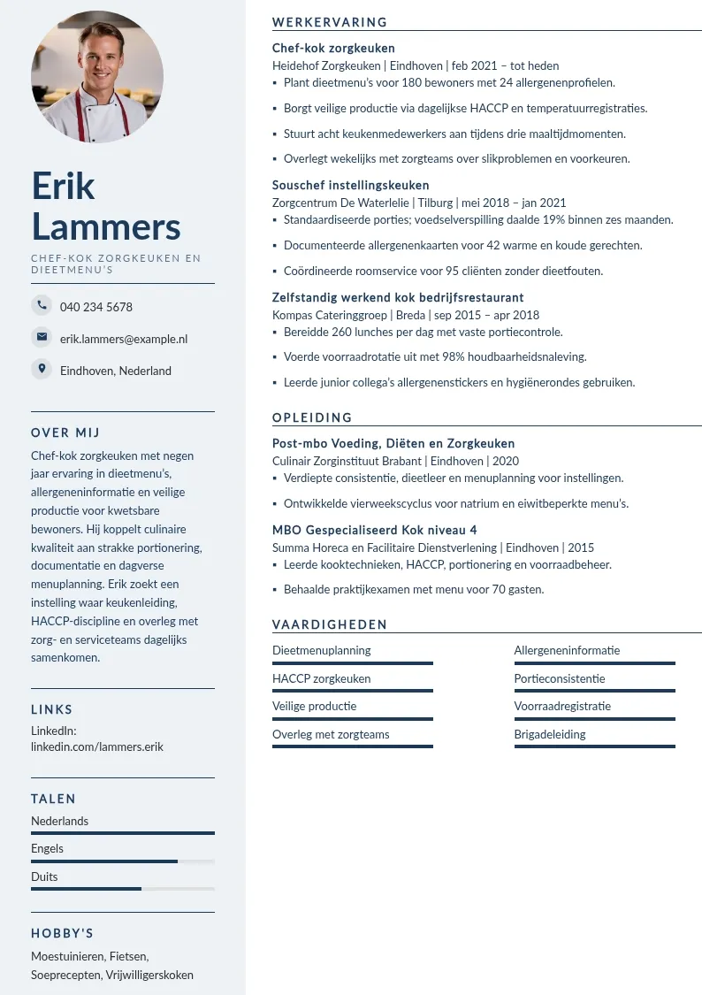 Zorgkeuken en dieetmenu’s