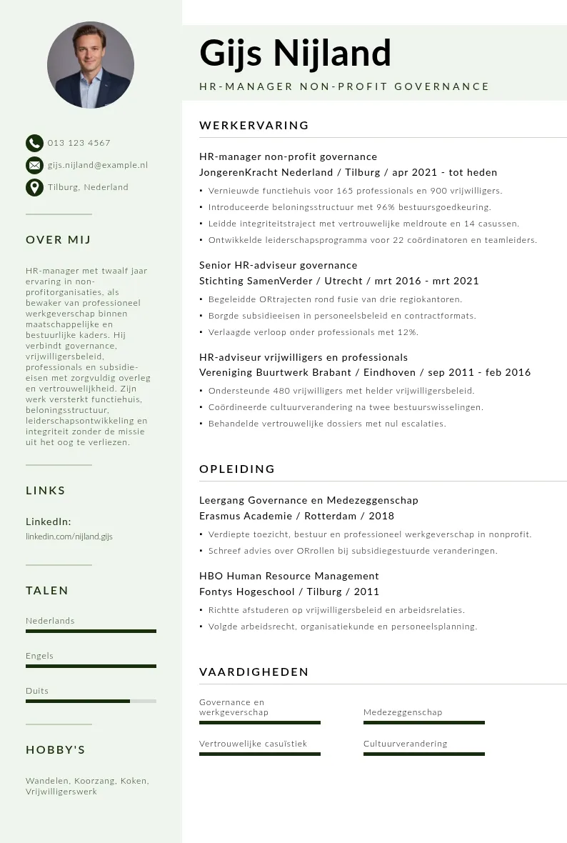 Non-profit HR met governance