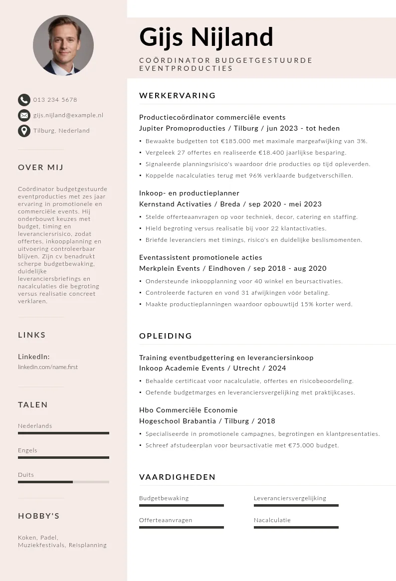 Budgetgestuurde producties