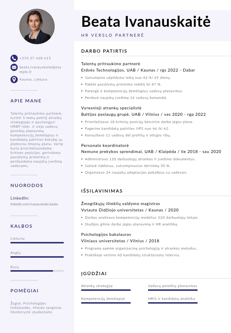 Talentų pritraukimo kryptis
