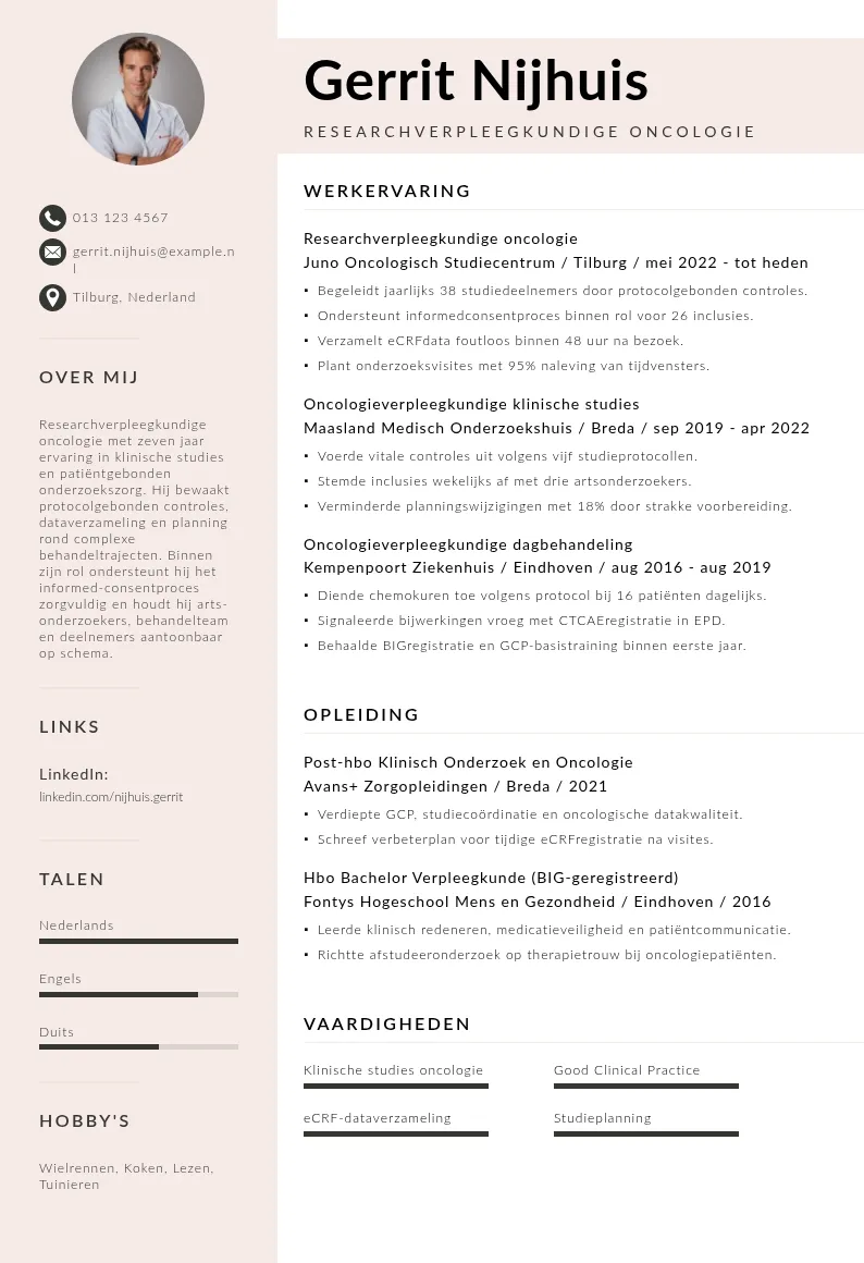Researchverpleegkundige oncologie