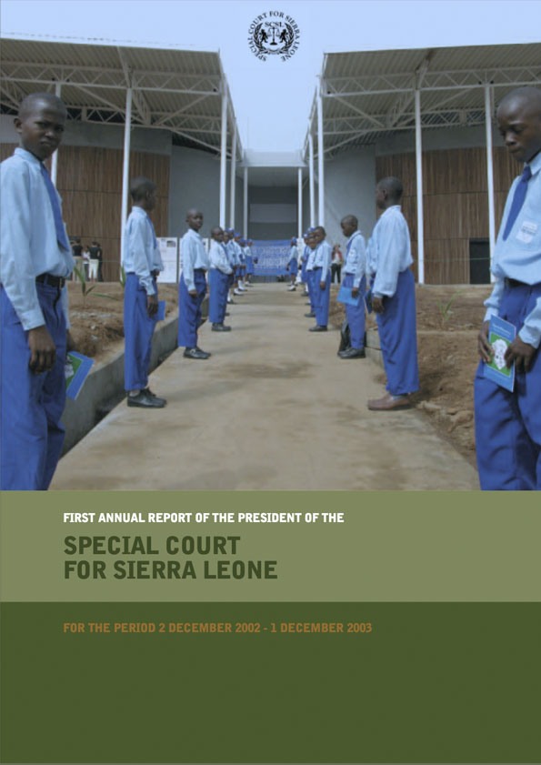 FIRST ANNUAL REPORT OF THE PRESIDENT OF THE 2002 to 2003