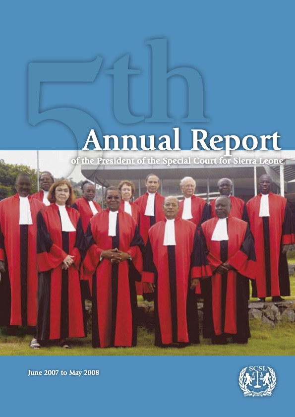 Fifth Annual Report of the President of the Special Court for Sierra Leone 2007 to 2008