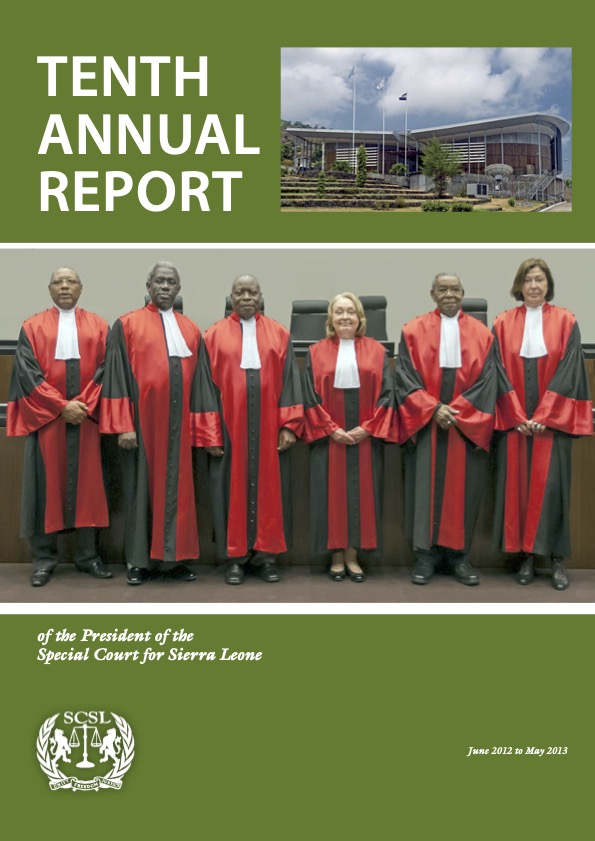 Tenth Annual Report of the President of the Special Court for Sierra Leone 2012 to 2013