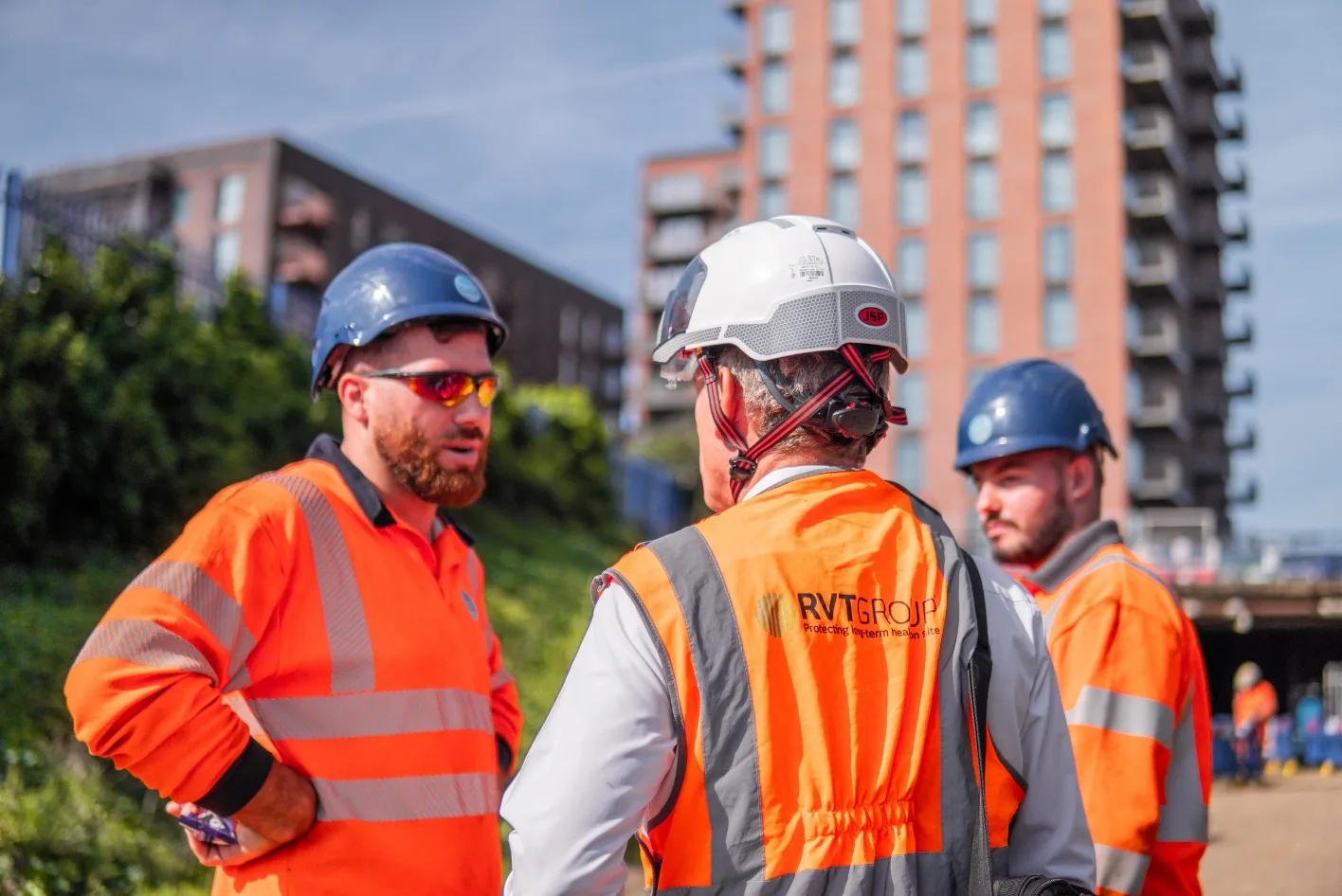Photograph of RVT Group Consultant attending a site visit