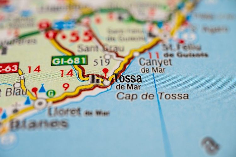 Costa Brava carte routière