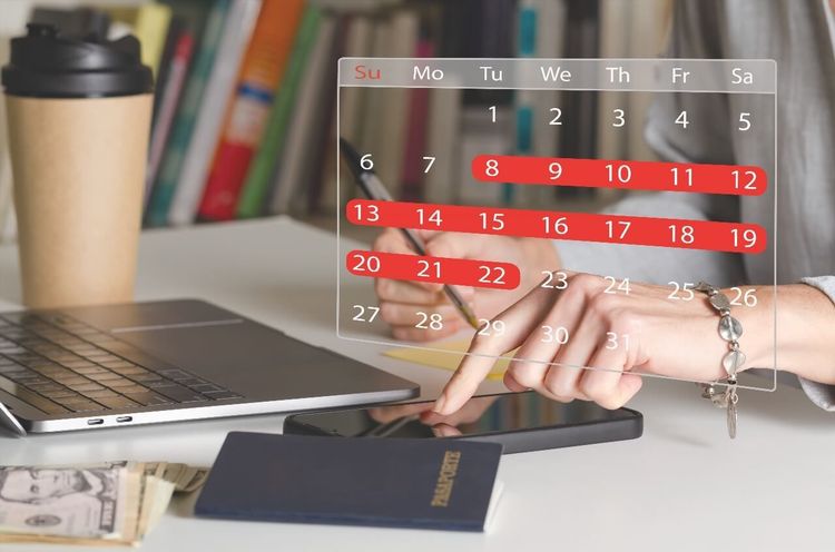 calendrier voyage