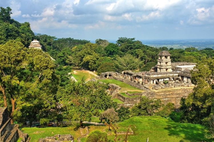 Temples,Of,The,Cross,Group,In,Palenque,,Mexico