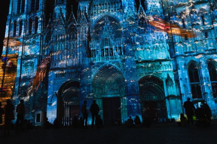 evenements Rouen Cathedrale en lumiere Notre dame de Rouen en lumière