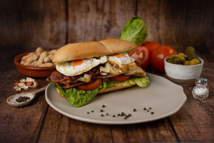 Chivito sandwich Uruguay