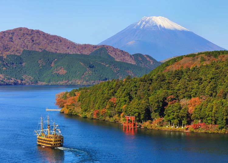 Mountain,Fuji,And,Lake,Ashi,With,Hakone,Temple,And,Sightseeing