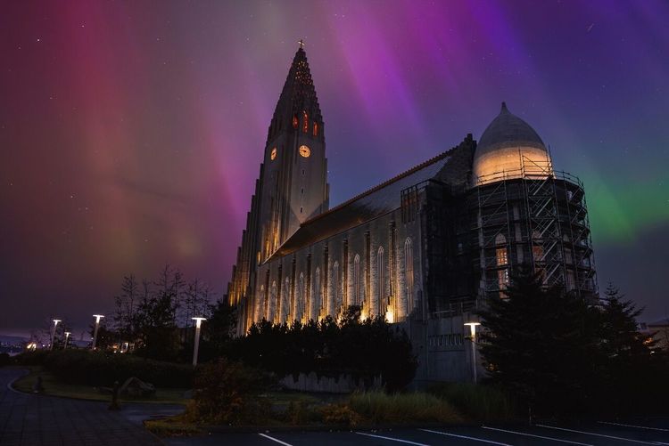 Reykjavik aurores boréales