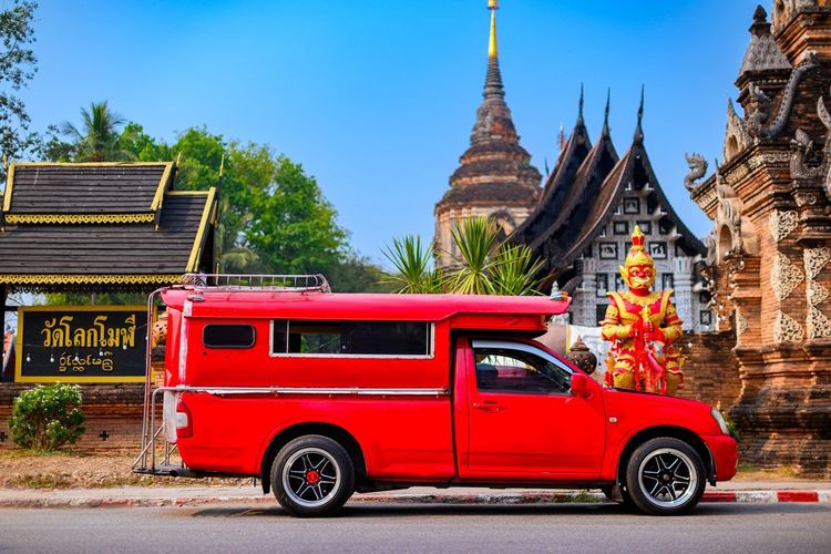 Songthaew rouge Chiang Mai