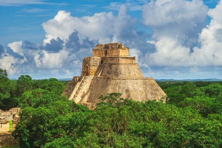 Pyramid,Of,The,Magician,,Uxmal,,Located,In,Yucatan,,Mexico